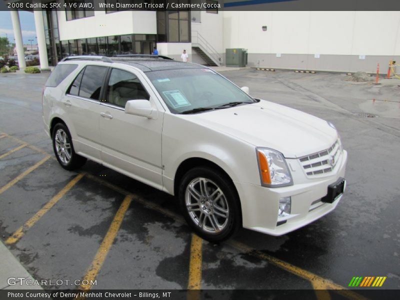 White Diamond Tricoat / Cashmere/Cocoa 2008 Cadillac SRX 4 V6 AWD