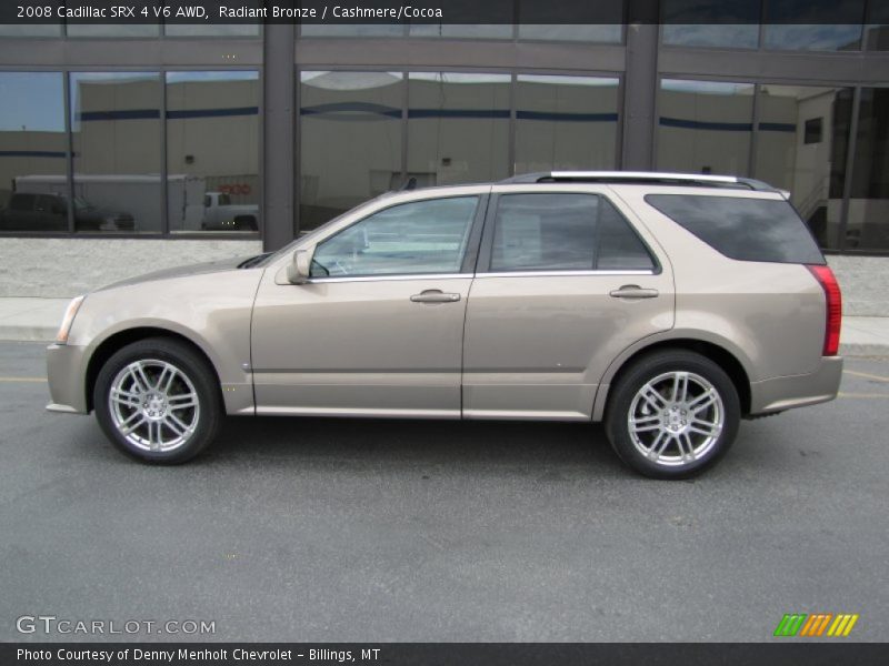 Radiant Bronze / Cashmere/Cocoa 2008 Cadillac SRX 4 V6 AWD