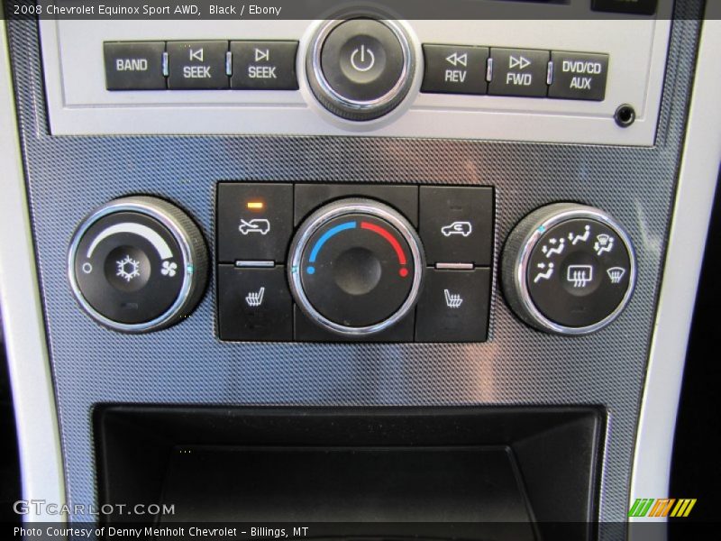 Controls of 2008 Equinox Sport AWD