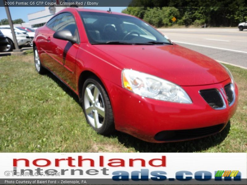 Crimson Red / Ebony 2006 Pontiac G6 GTP Coupe