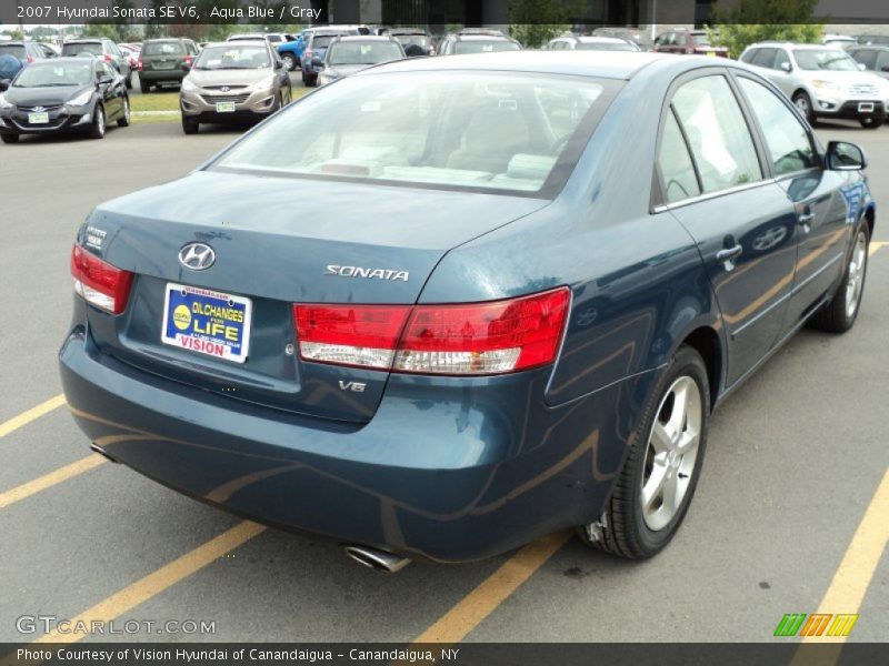 Aqua Blue / Gray 2007 Hyundai Sonata SE V6