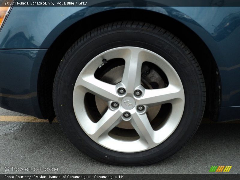 Aqua Blue / Gray 2007 Hyundai Sonata SE V6
