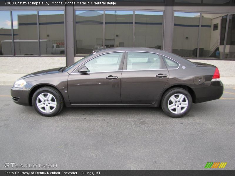 Mocha Bronze Metallic / Neutral Beige 2008 Chevrolet Impala LS