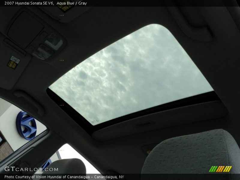 Aqua Blue / Gray 2007 Hyundai Sonata SE V6
