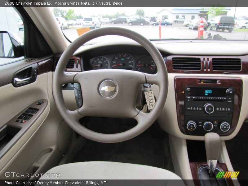 Mocha Bronze Metallic / Neutral Beige 2008 Chevrolet Impala LS