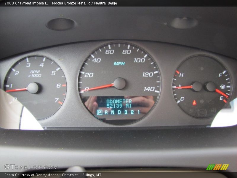 Mocha Bronze Metallic / Neutral Beige 2008 Chevrolet Impala LS
