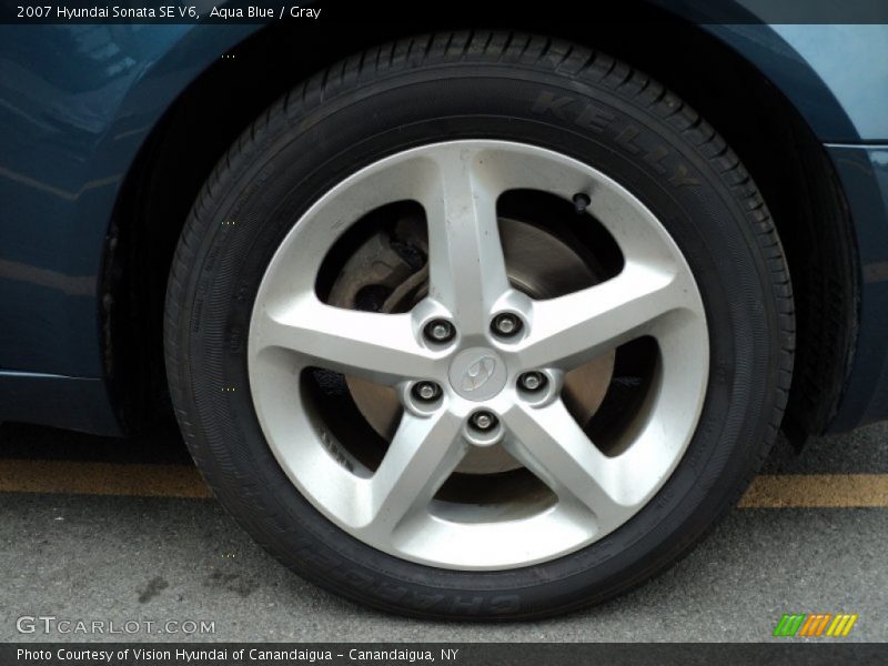 Aqua Blue / Gray 2007 Hyundai Sonata SE V6
