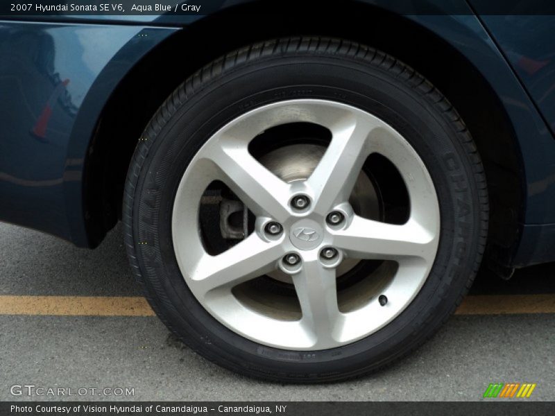 Aqua Blue / Gray 2007 Hyundai Sonata SE V6
