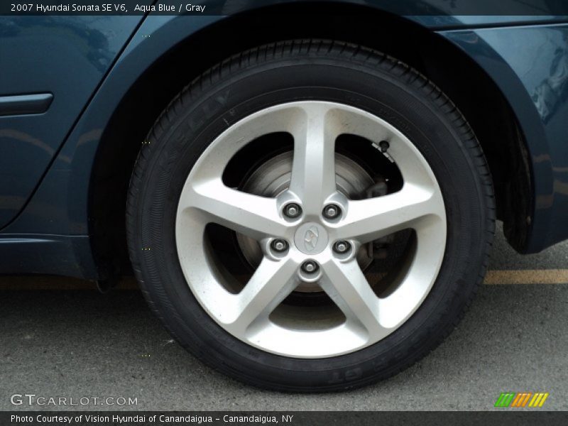 Aqua Blue / Gray 2007 Hyundai Sonata SE V6