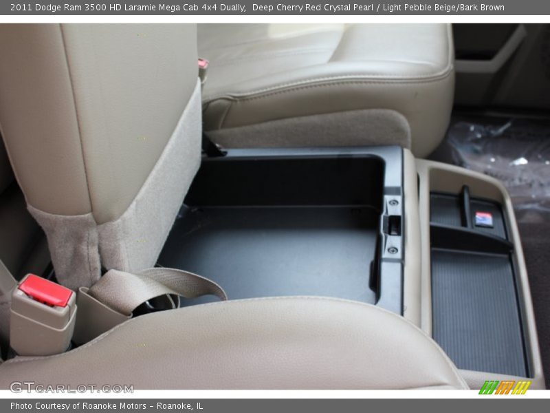 Deep Cherry Red Crystal Pearl / Light Pebble Beige/Bark Brown 2011 Dodge Ram 3500 HD Laramie Mega Cab 4x4 Dually