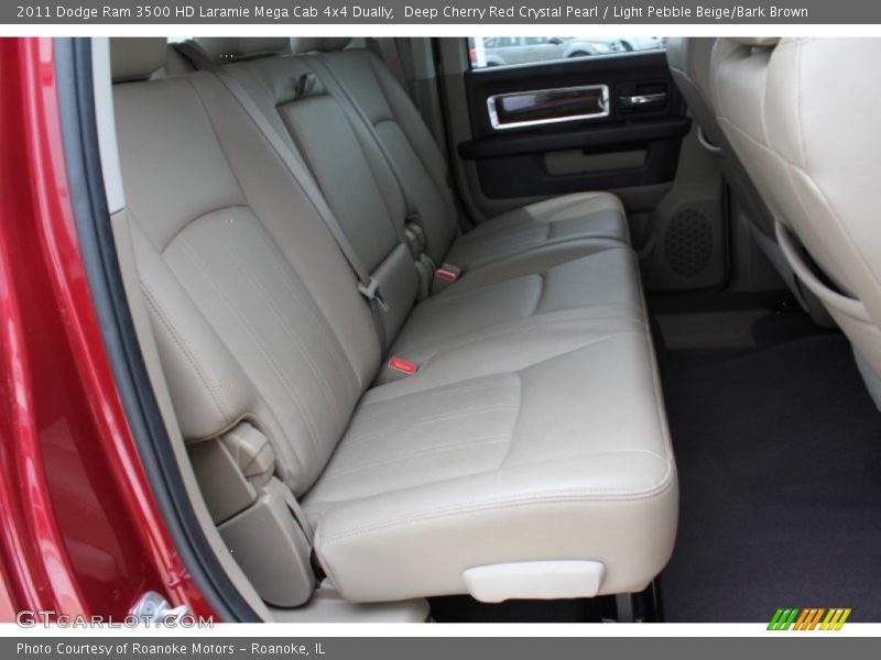 Deep Cherry Red Crystal Pearl / Light Pebble Beige/Bark Brown 2011 Dodge Ram 3500 HD Laramie Mega Cab 4x4 Dually