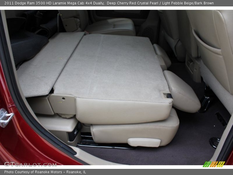 Deep Cherry Red Crystal Pearl / Light Pebble Beige/Bark Brown 2011 Dodge Ram 3500 HD Laramie Mega Cab 4x4 Dually