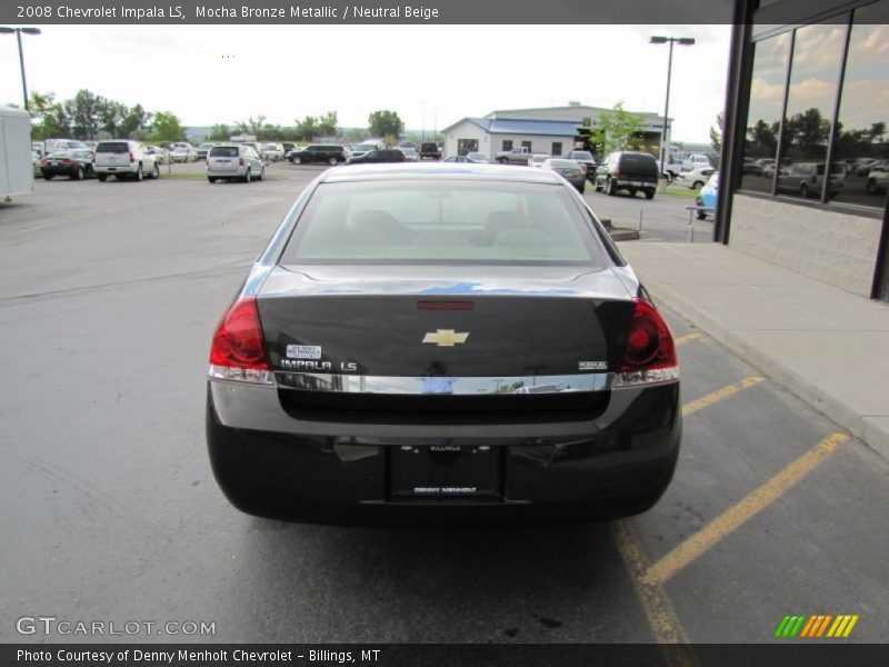 Mocha Bronze Metallic / Neutral Beige 2008 Chevrolet Impala LS