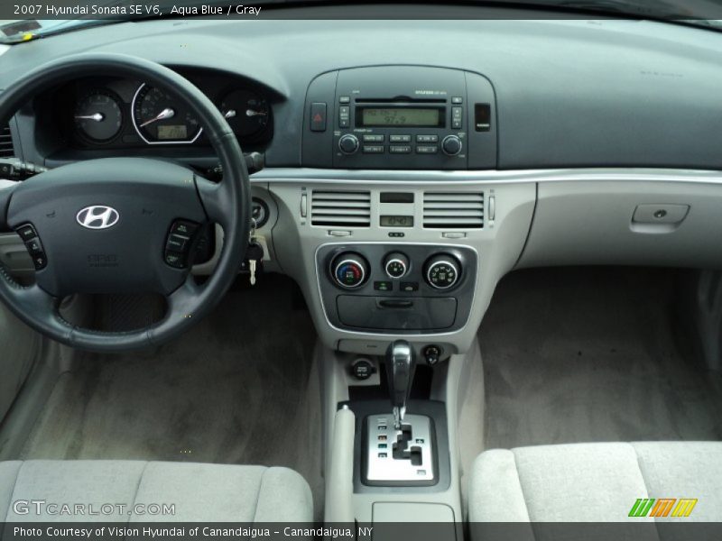 Aqua Blue / Gray 2007 Hyundai Sonata SE V6