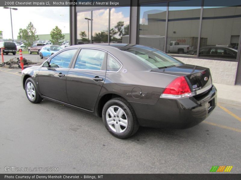 Mocha Bronze Metallic / Neutral Beige 2008 Chevrolet Impala LS