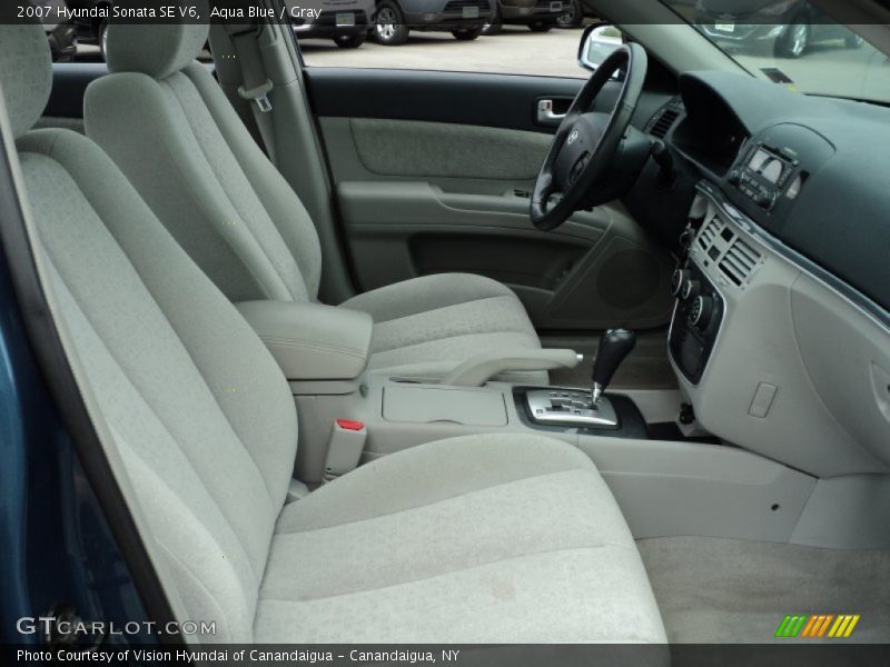 Aqua Blue / Gray 2007 Hyundai Sonata SE V6