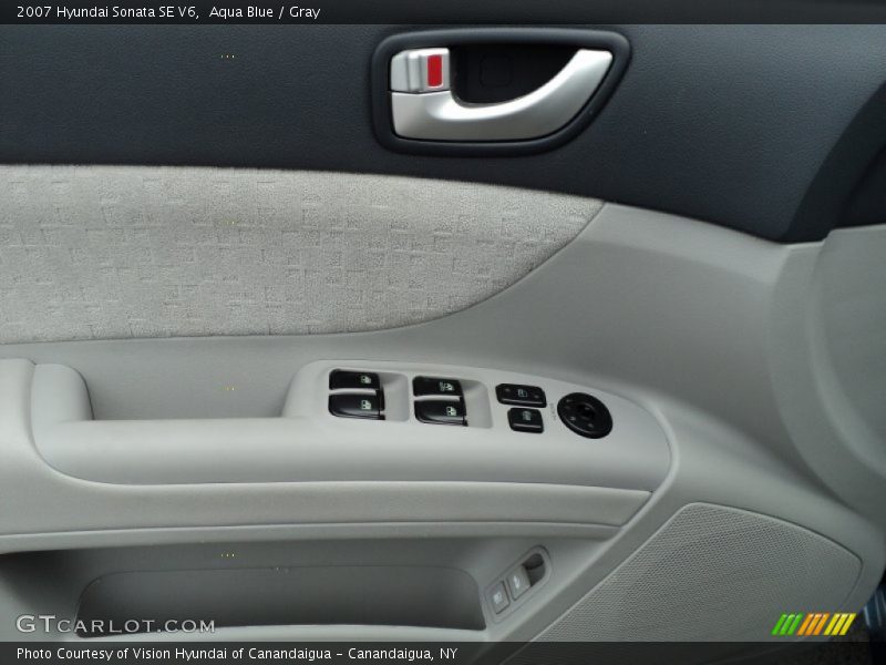 Aqua Blue / Gray 2007 Hyundai Sonata SE V6