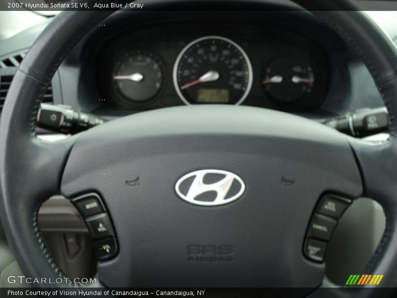Aqua Blue / Gray 2007 Hyundai Sonata SE V6