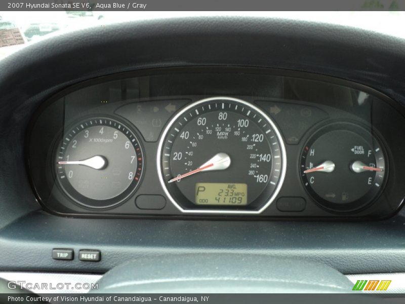 Aqua Blue / Gray 2007 Hyundai Sonata SE V6