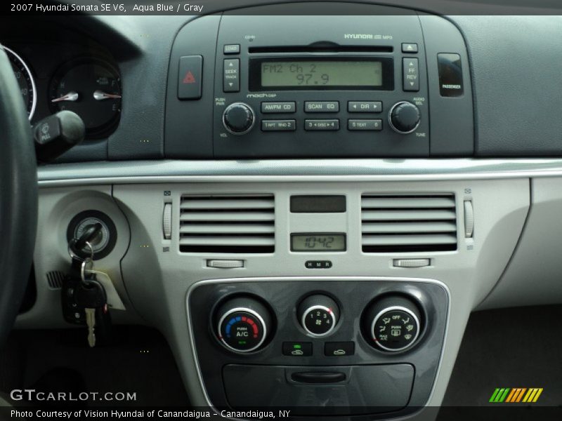 Aqua Blue / Gray 2007 Hyundai Sonata SE V6