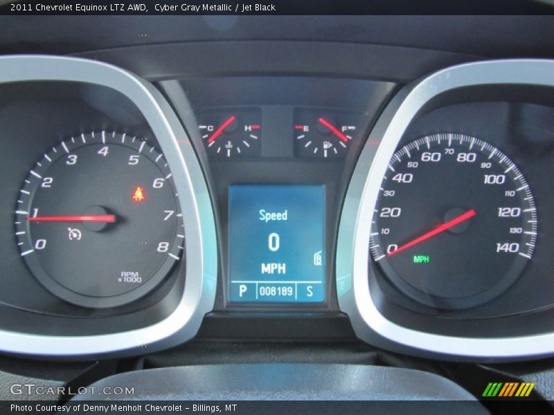 Cyber Gray Metallic / Jet Black 2011 Chevrolet Equinox LTZ AWD
