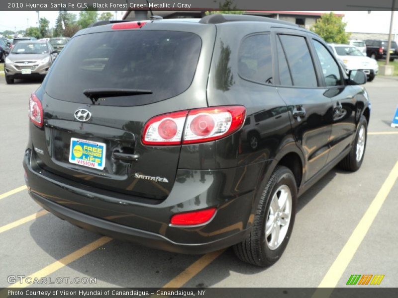 Black Forest Green Metallic / Gray 2010 Hyundai Santa Fe GLS