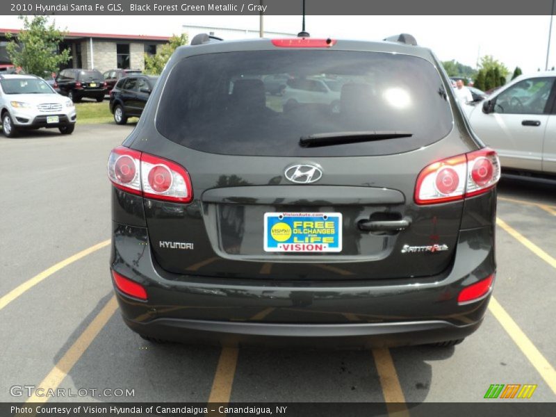 Black Forest Green Metallic / Gray 2010 Hyundai Santa Fe GLS