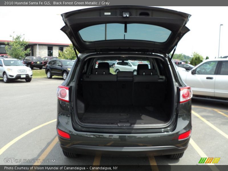 Black Forest Green Metallic / Gray 2010 Hyundai Santa Fe GLS