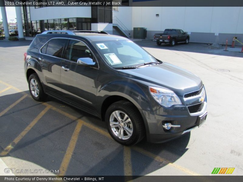 Cyber Gray Metallic / Jet Black 2011 Chevrolet Equinox LTZ AWD