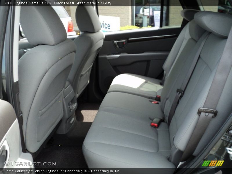 Black Forest Green Metallic / Gray 2010 Hyundai Santa Fe GLS