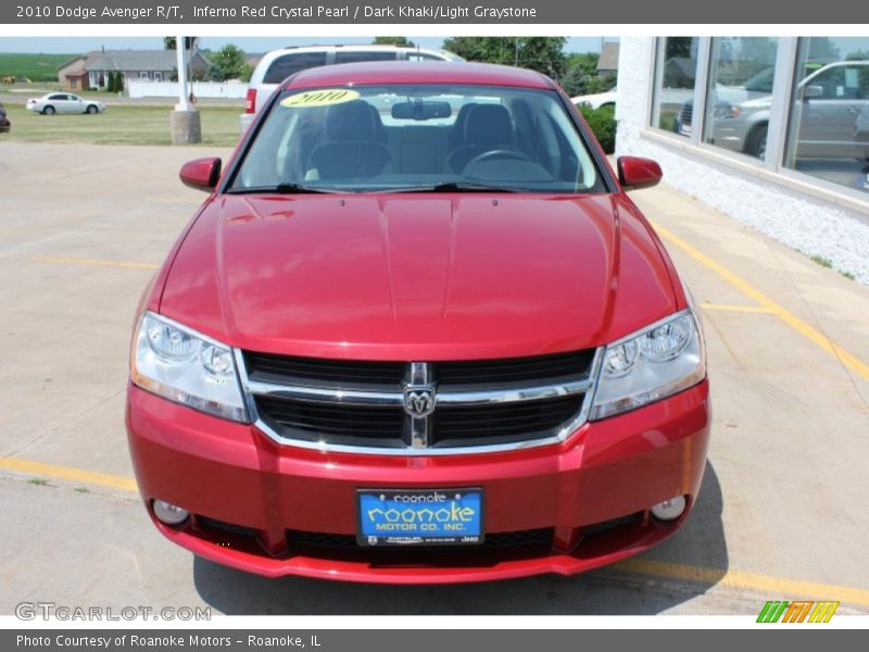 Inferno Red Crystal Pearl / Dark Khaki/Light Graystone 2010 Dodge Avenger R/T
