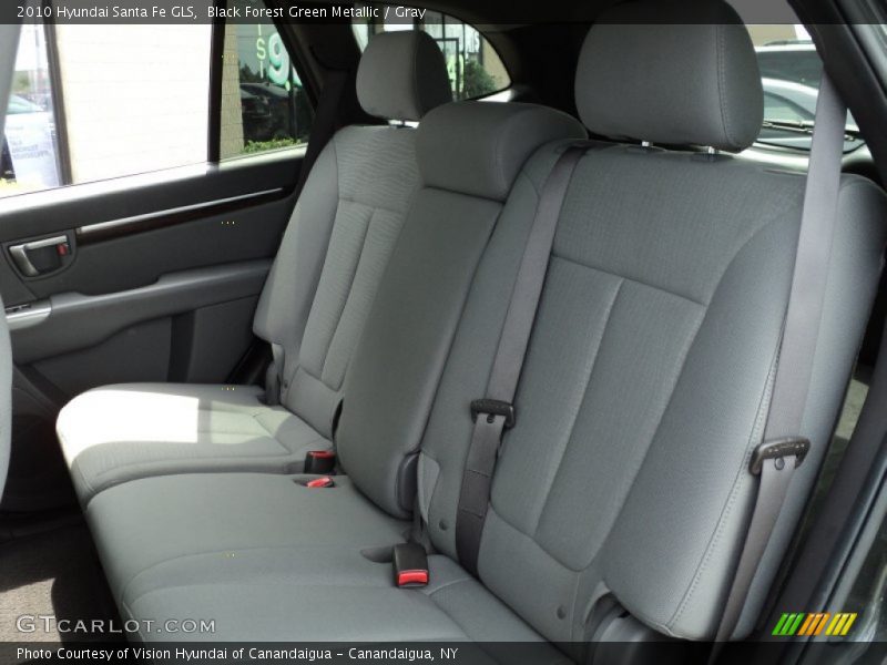 Black Forest Green Metallic / Gray 2010 Hyundai Santa Fe GLS