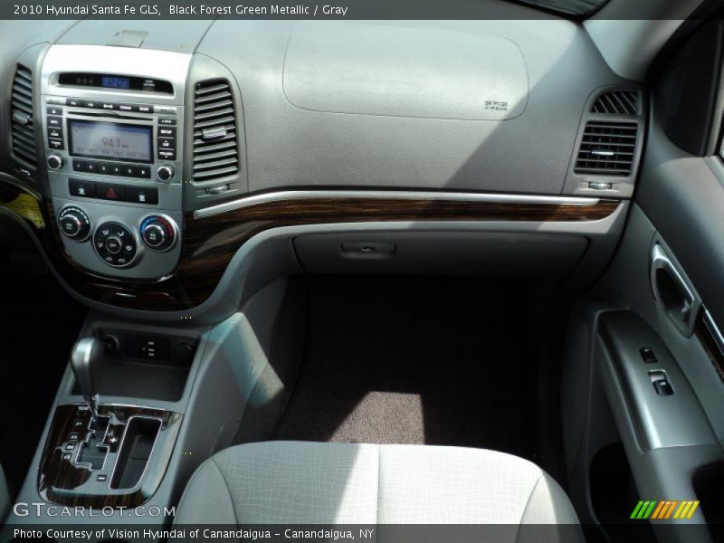 Black Forest Green Metallic / Gray 2010 Hyundai Santa Fe GLS