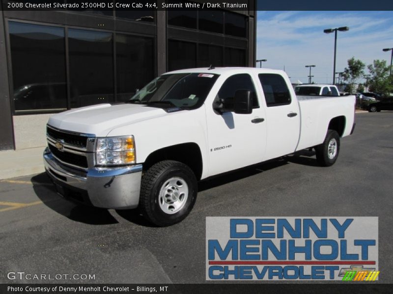 Summit White / Dark Titanium 2008 Chevrolet Silverado 2500HD LS Crew Cab 4x4