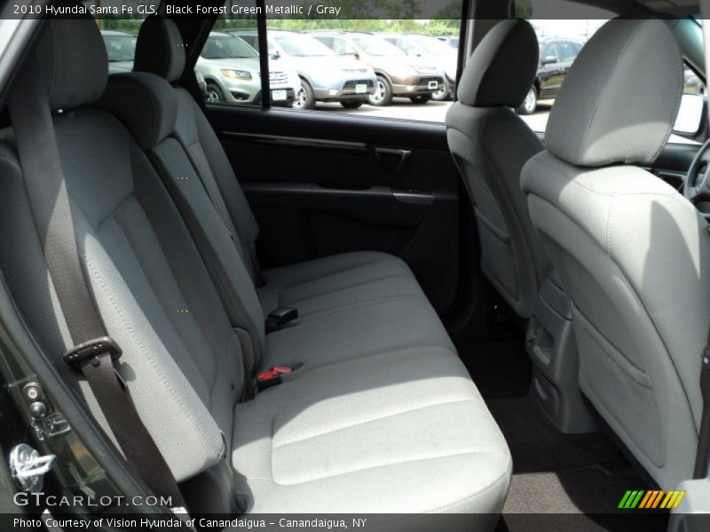 Black Forest Green Metallic / Gray 2010 Hyundai Santa Fe GLS