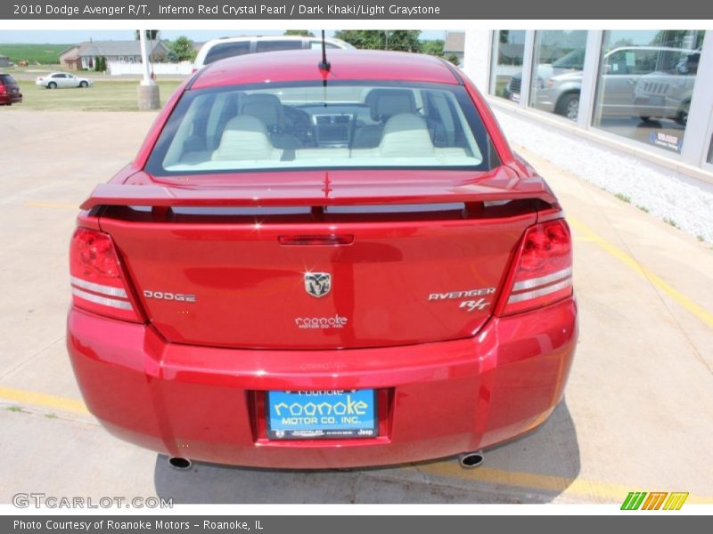 Inferno Red Crystal Pearl / Dark Khaki/Light Graystone 2010 Dodge Avenger R/T