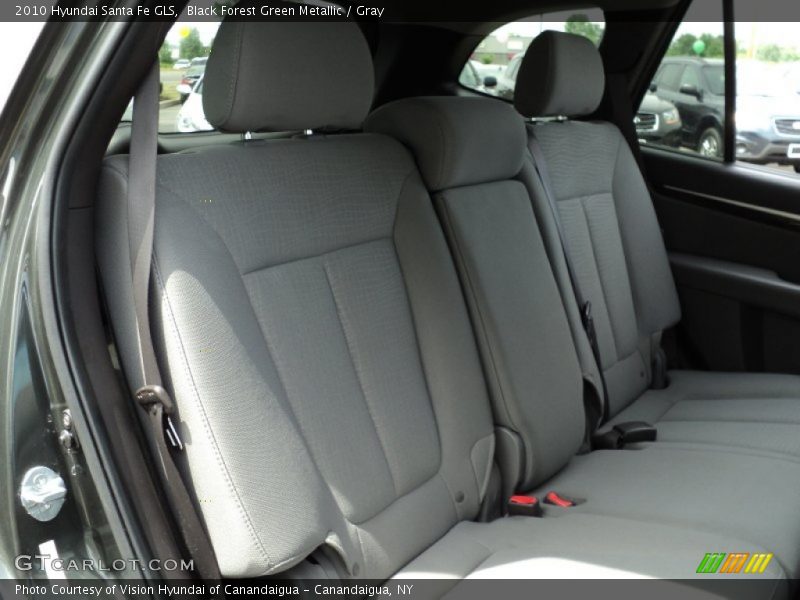 Black Forest Green Metallic / Gray 2010 Hyundai Santa Fe GLS