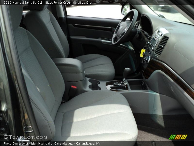 Black Forest Green Metallic / Gray 2010 Hyundai Santa Fe GLS