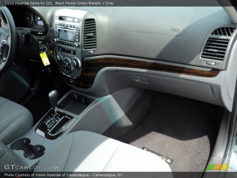 Black Forest Green Metallic / Gray 2010 Hyundai Santa Fe GLS