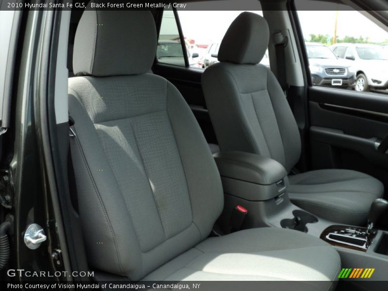 Black Forest Green Metallic / Gray 2010 Hyundai Santa Fe GLS