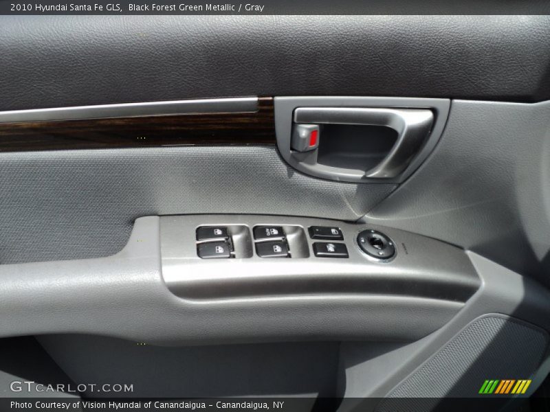 Black Forest Green Metallic / Gray 2010 Hyundai Santa Fe GLS