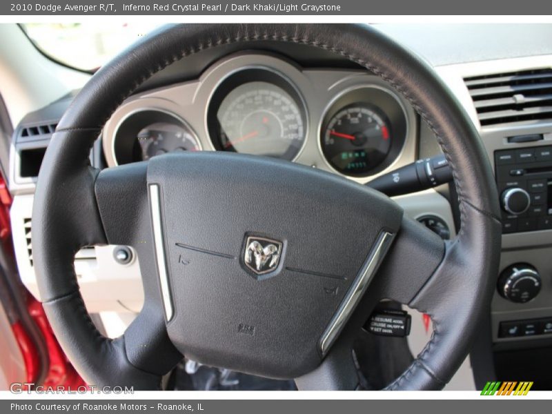 Inferno Red Crystal Pearl / Dark Khaki/Light Graystone 2010 Dodge Avenger R/T