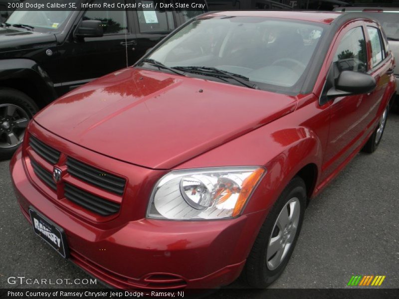 Inferno Red Crystal Pearl / Dark Slate Gray 2008 Dodge Caliber SE