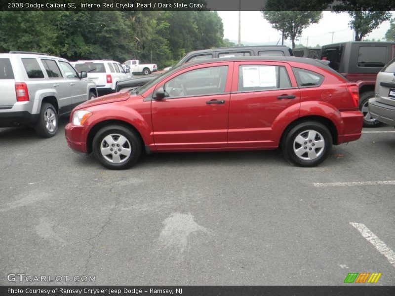Inferno Red Crystal Pearl / Dark Slate Gray 2008 Dodge Caliber SE
