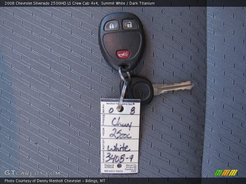 Summit White / Dark Titanium 2008 Chevrolet Silverado 2500HD LS Crew Cab 4x4