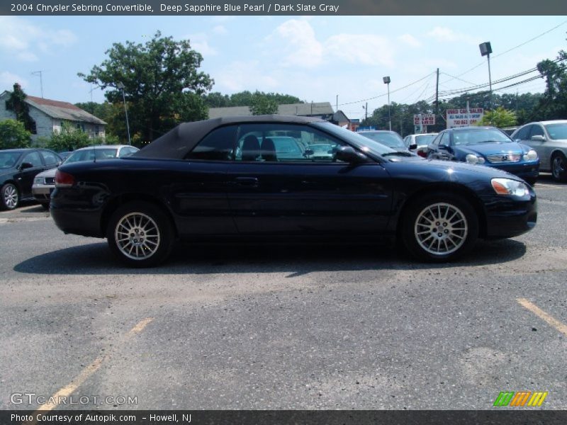 Deep Sapphire Blue Pearl / Dark Slate Gray 2004 Chrysler Sebring Convertible