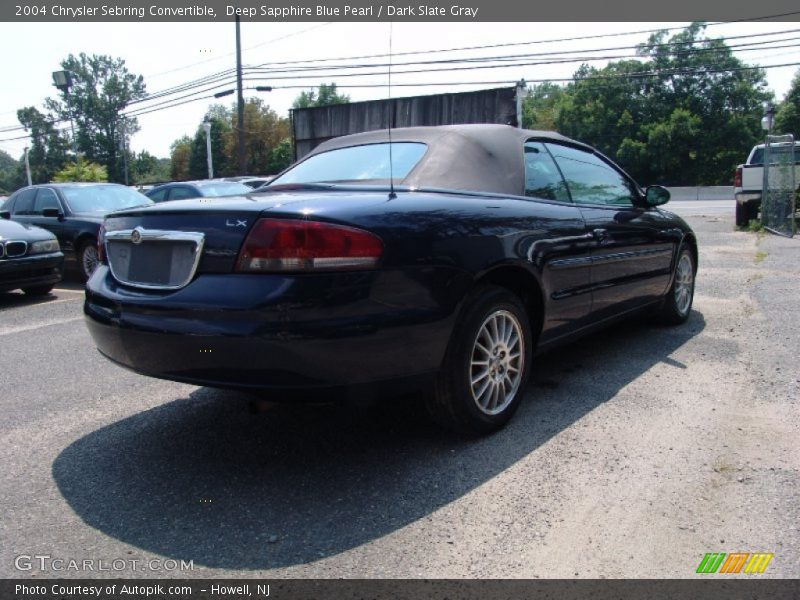 Deep Sapphire Blue Pearl / Dark Slate Gray 2004 Chrysler Sebring Convertible