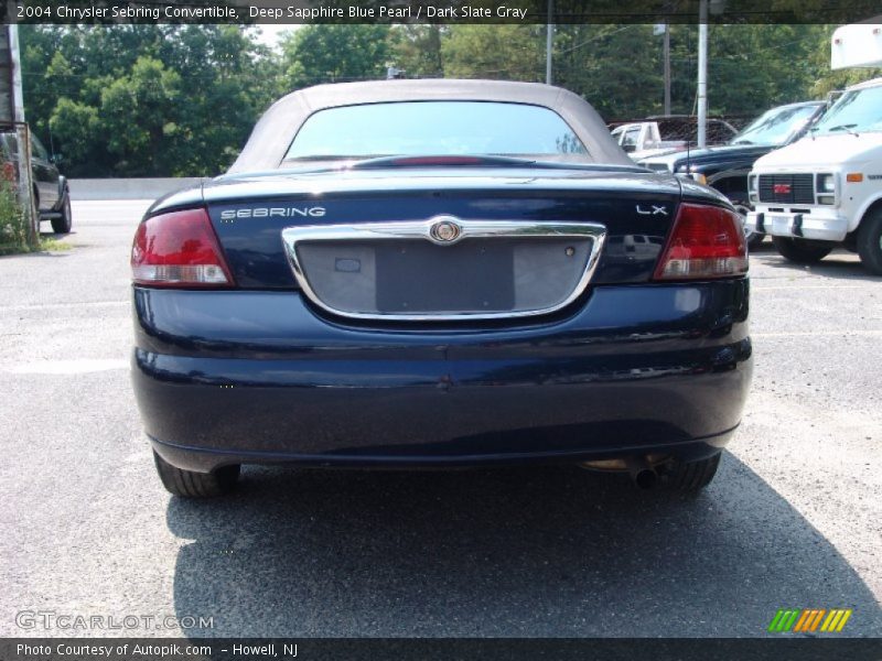 Deep Sapphire Blue Pearl / Dark Slate Gray 2004 Chrysler Sebring Convertible