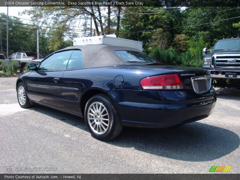 Deep Sapphire Blue Pearl / Dark Slate Gray 2004 Chrysler Sebring Convertible