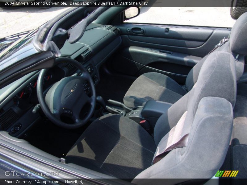 Deep Sapphire Blue Pearl / Dark Slate Gray 2004 Chrysler Sebring Convertible